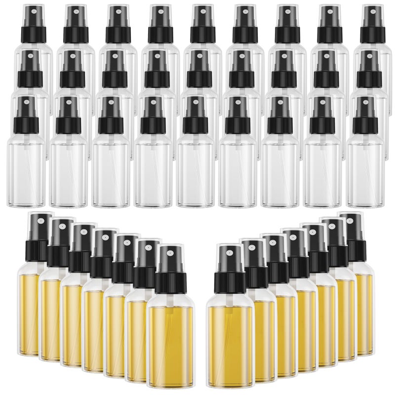 EPHECH 100PCS Small Spray Bottle, 1oz/30ml Travel Spray Bottle Clear Fine Mist Spray Bottle Plastic Empty Refillable Spray Bottle for Skin Care, Hair Care, Plant Care & Home Cleaning - Image 1